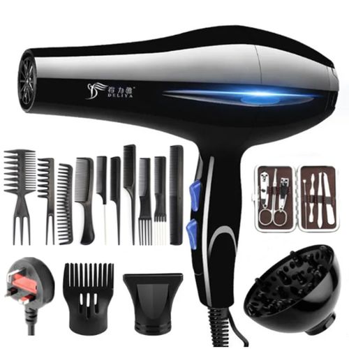 2200W Hair dryer professional blow dryer cooling and heating adjustment modeling tool 7 free gifts go home