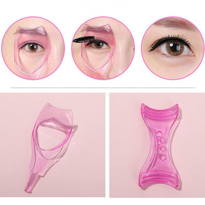 Eye Makeup 3 in 1 Mascara Eyeliner Applicator False Eyelash Flapper Makeup Tool Eyeliner Assist Eye Makeup Template Brush Eyelash Card Thrush Curling Novice Eye Flapper tool