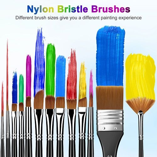 Paint Brushes Set, LEDream 18pcs Wooden Handles Artist Brushes with Art Brush Case for Oil Painting