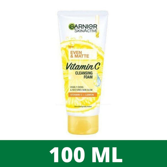 Garnier Even & Matte Vitamin C Cleansing Foam 100Ml