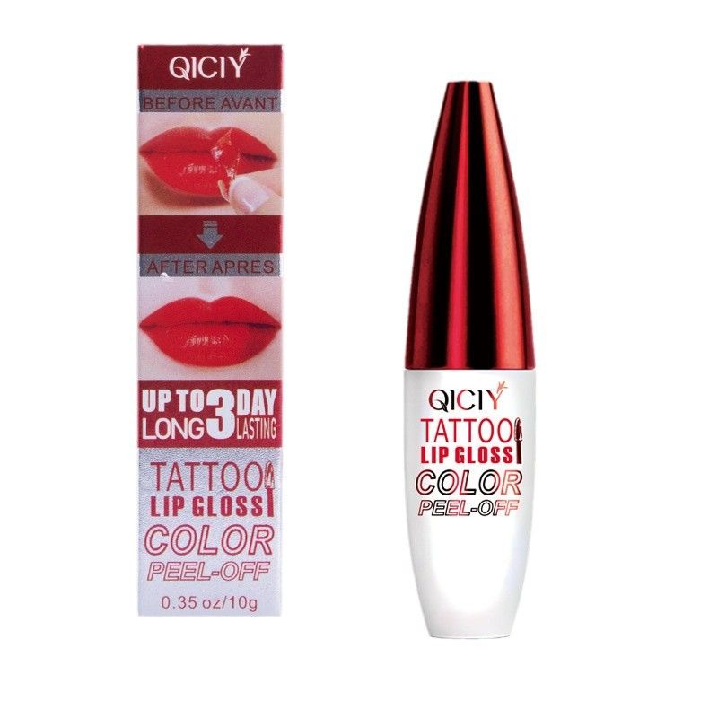 QICIY Natural Matte Stained Lip Tear off Lipstick Durable Waterproof Non stick Cup Mist Tear off Lip Gloss