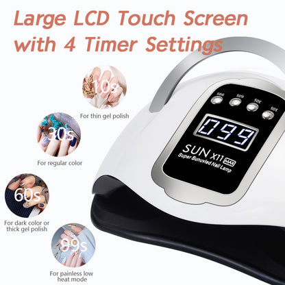 [Free Gift]280W SUN X11 UV LED Nail Lamp Nail Dryers for Drying Nails Gel Polish With Motion Sensing Professional UV Lamp For Manicure Salon GO HOME