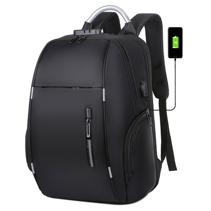 Combination lock backpack Cross-border multi-purpose laptop backpack large capacity business bag men's USB charging backpack travel bag