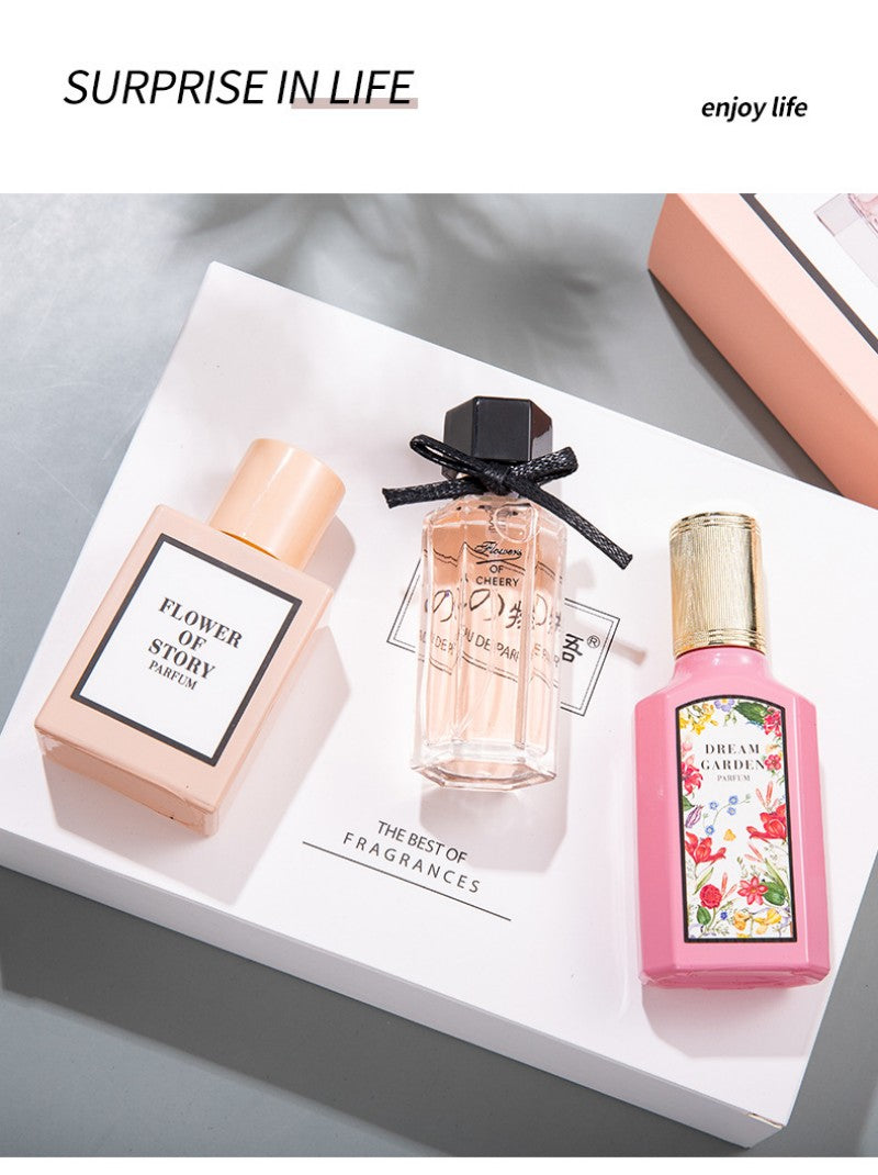 3PCS Women's Perfume 25ML Suit Fresh And Durable
