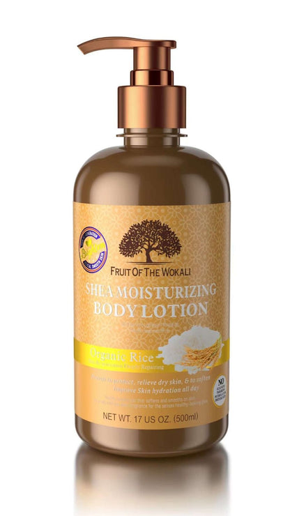 Fruit of the Wokali Shea Moisturing Body Lotion - Oat Meal Nourishing Replenish and Retain Moisture Rich in Antioxidants Lightweight Formula Absorbs Quickly 500ml