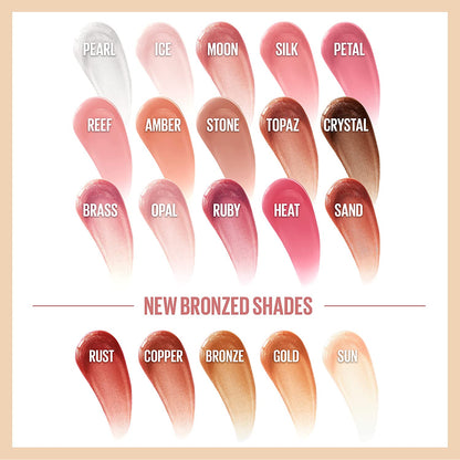 【Discounted】MAYBELLINE LIFTER GLOSS NU 005 PETAL LIPGLOSS- This lip gloss formula visibly smooths lip surface and enhances lip contour