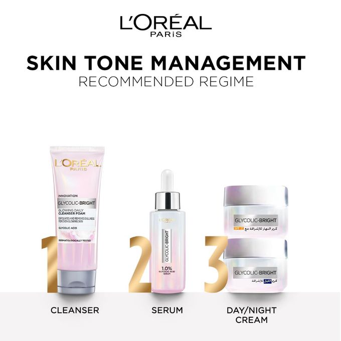 【Discounted】L'Oreal Paris GLYCOLIC BRIGHT SERUM 15ML