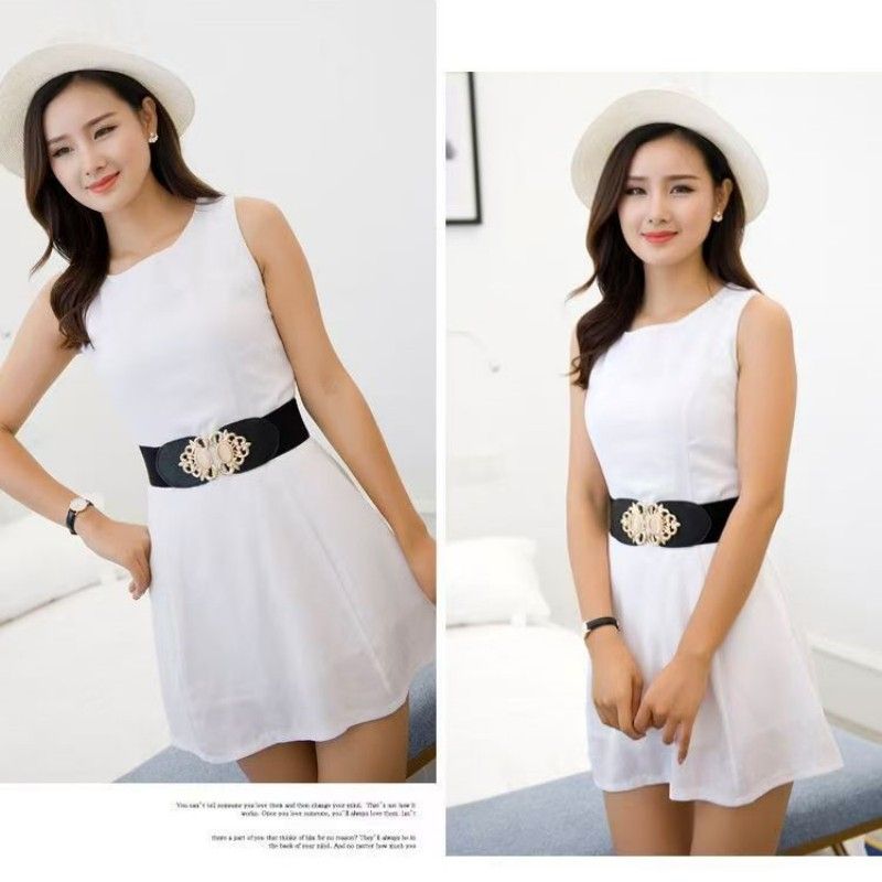 Women's Elastic Lady's Belf Women's Elastic Belt Fashion Elastic Wide Waist Seal New Casual Dress Versatile Decoration Trouser Belt