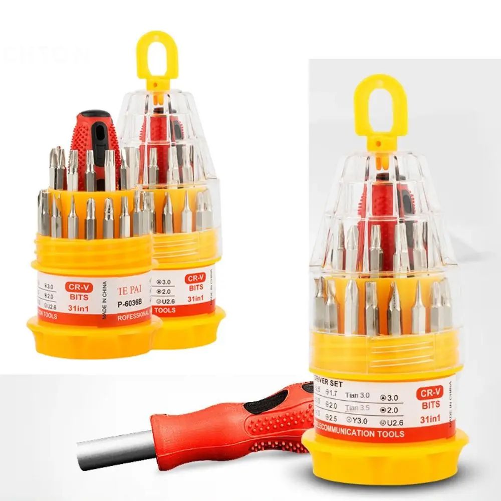 31 in 1 Mini Screwdriver Set Disassemble Repair Tool Kit Screwdriver Kits Maintenance Driver Screw Batch Pagoda Type