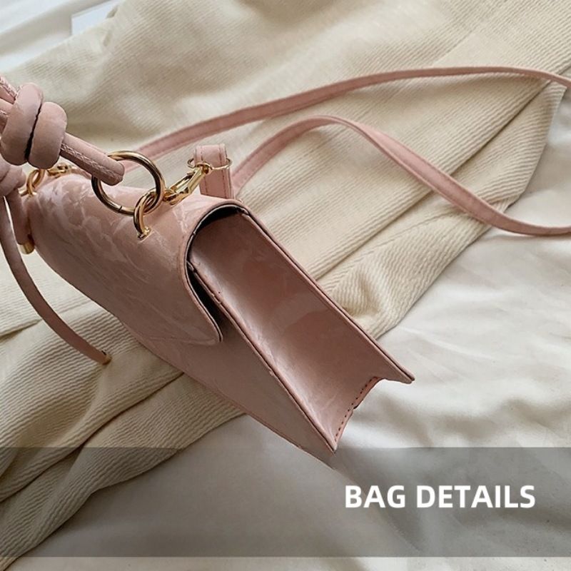 Mateamoda Minimalist Knot-Handle Faux Leather Shoulder Bag Crossbody Bag Underarm Handbag