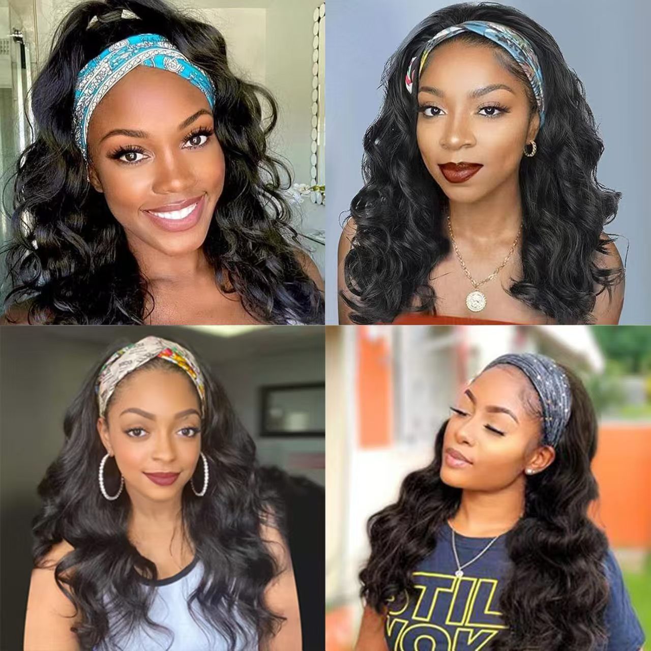 New Headband Wig Body Wave Wig 26Inch Hair Wigs Women Brazilian Ready To Wear Wig Curly Hair Wig