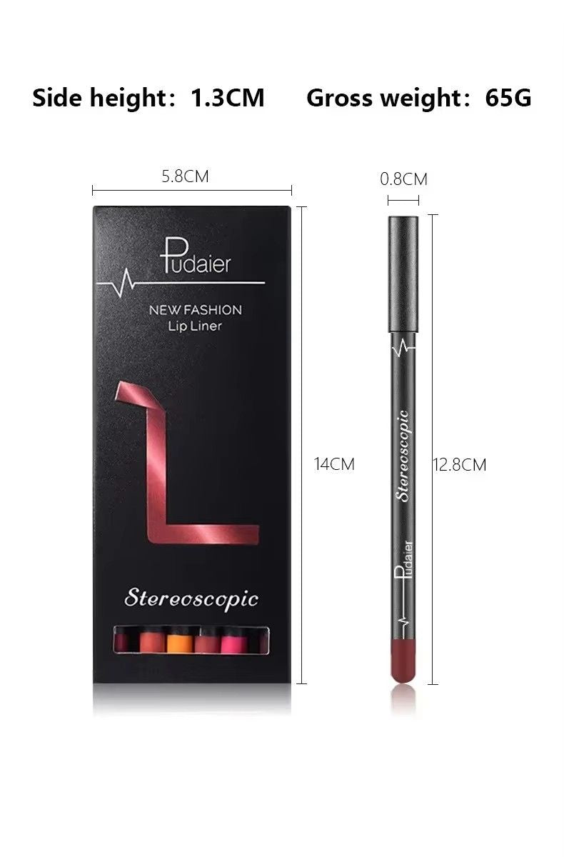 12 Colors Lip Liner Pencil Nude Matte Lipliner Moisturizing Waterproof Long Lasting Lipstick Liner