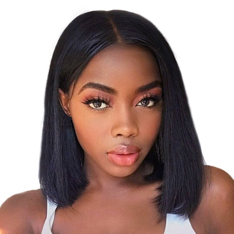 Women Hair Straight Bob Wigs 10Inch Brazilian Remy Hair Short Bob Human Hair Wigs Clip in U Part Wig Human Hair