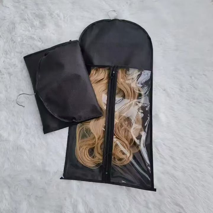 9pcs Fashion Wig Storage bags with Hanger /Wigs Hair Extension Storage Bag Hairpieces Storage Holder