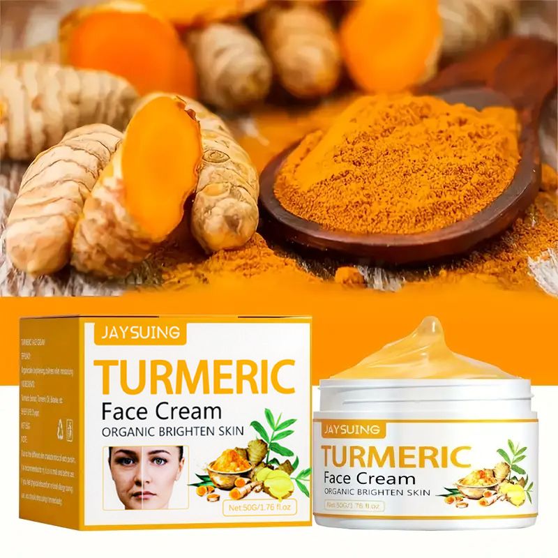 JAYSUING Turmeric Face Cream Anti-aging Anti-Wrinkle Brightening Lifting Facial Cream Antioxygen Repair Facial Serum Moisturizing Cream Face Neck Skin Care Cream