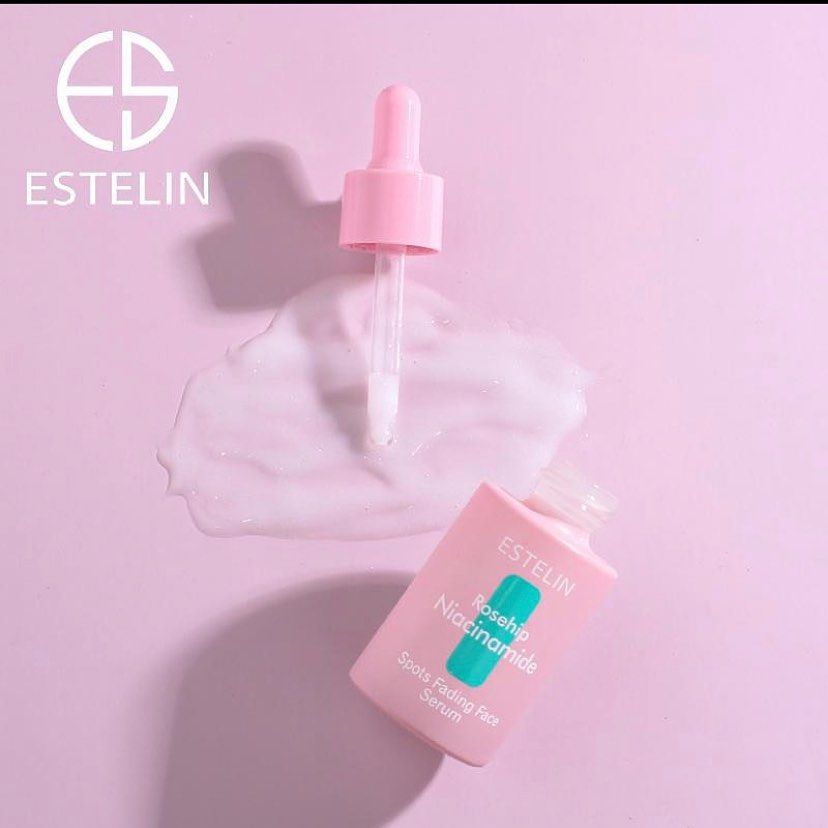 2 Packs ESTELIN Rosehip Niacinamide Fade Spot Serum - 30ml X 2 Control Excessive Oil Clears Clogged Pores Refreshing And Hydrating Purifies And Softens Skin Face Serum 30ml X 2