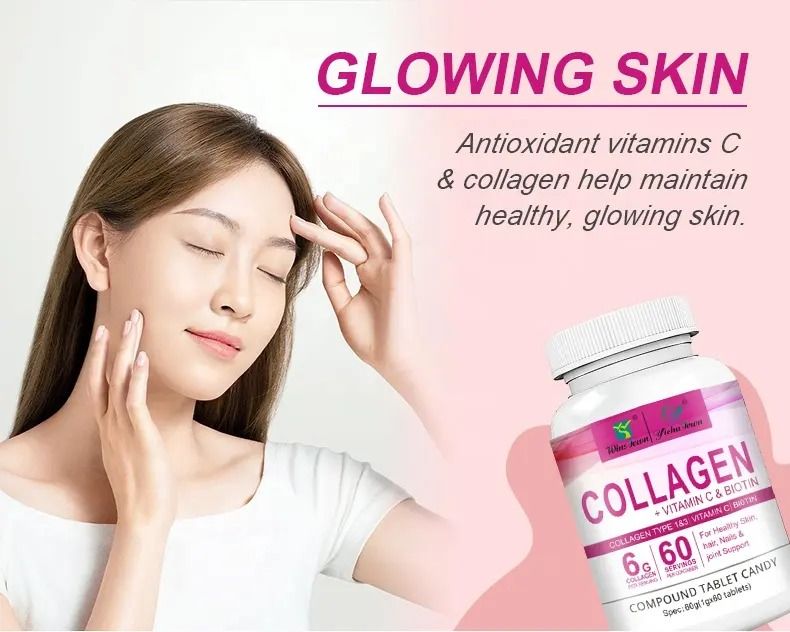 Winstown Collagen Skin Care Vitamin C Collagen l-Glutathione 60 Pcs Winstown Collagen Skin Care Vitamin C Biotin Collagen l-Glutathione