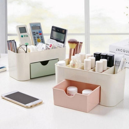 Jewelry and cosmetics storage box, drawer style plastic office desk, dressing table, skincare brush, lipstick, sorting and storage rack