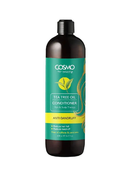 Cosmo Anti Dandruff Tea Tree Oil Conditioner 480ml Hair Care With Antibacterial Antiseptic and Antioxidant Properties Protective Aganist Bacteria and Fungus Reduce Hair Fall Reduce Dandruff