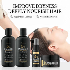4PCS set KORMESIC 5% Minoxidil shampoo Conditioner Shampoo Repair Hair Damage Promote Hair Growth