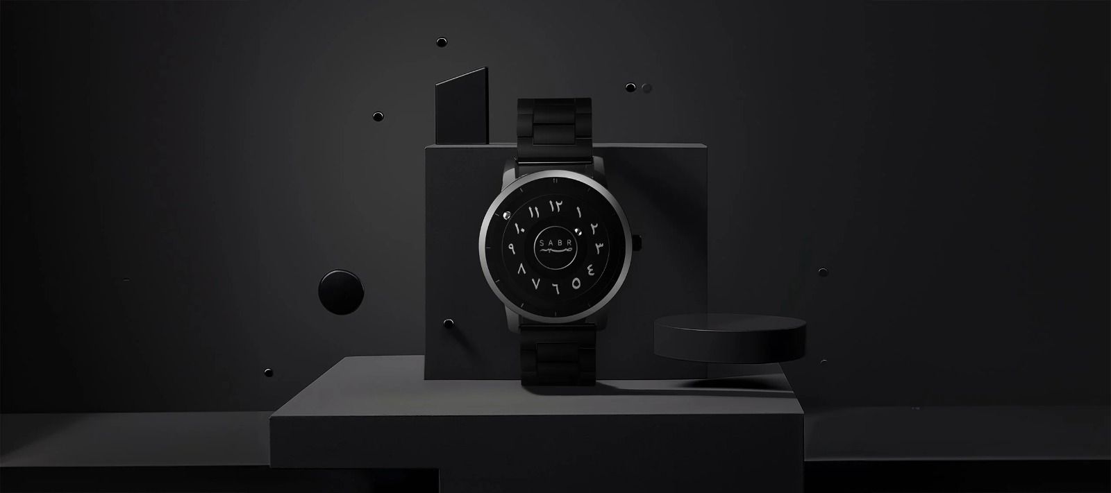 SABR Arabic Magnetic Ball Watch – Elegant Quartz Timepiece with Floating Spheres, Arabic Numerals Dial, Stainless Steel Build, Water-Resistant, Modern Islamic Design