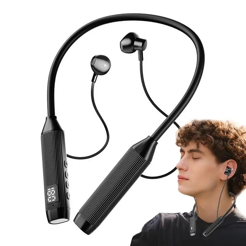 2025 New Upgrade Wireless Bluetooth Earphones LED Display Super Power Neckband Magnetic Bass Sports Earphones Headphones Noise Reduction Headsets