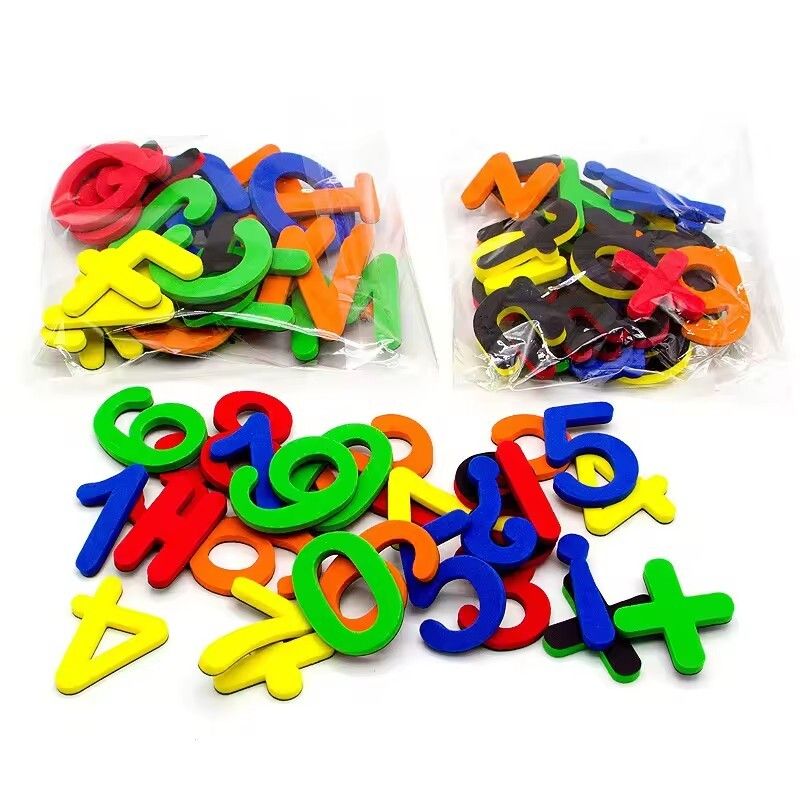 26-79pcs Magnetic Educational Stickers Magnetic Letters Numbers Alphabet ABC 123 Fridge Magnets Plastic Educational Preschool Learning Toy Set Uppercase Lowercase Math
