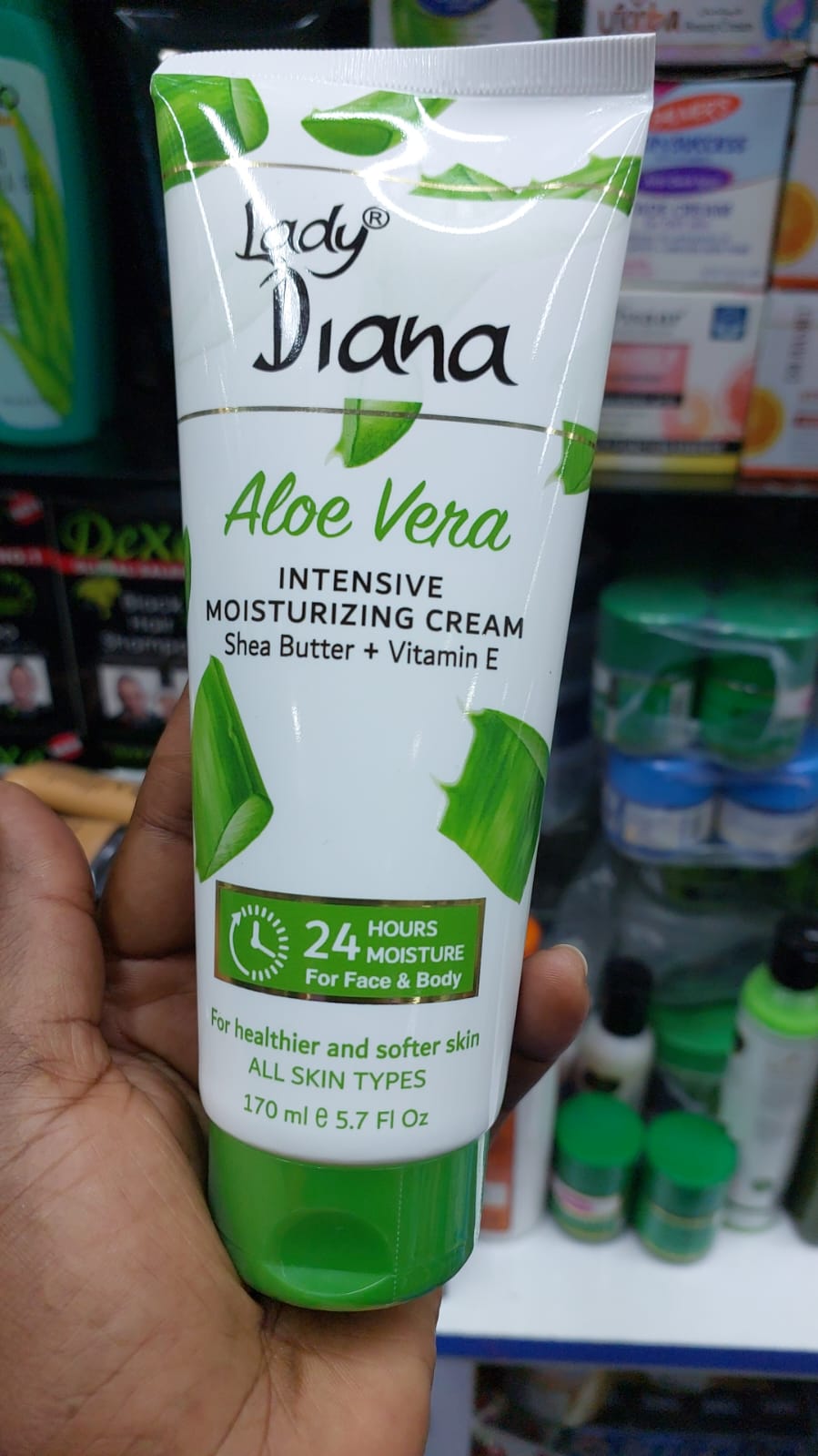 Lady Diana Aloevera Mask Intensive Moisturizing Cream 170ml With Shea Butter and Vitamin E For Healthier and Soft Skin All Skin Types Creams and Moisturizers