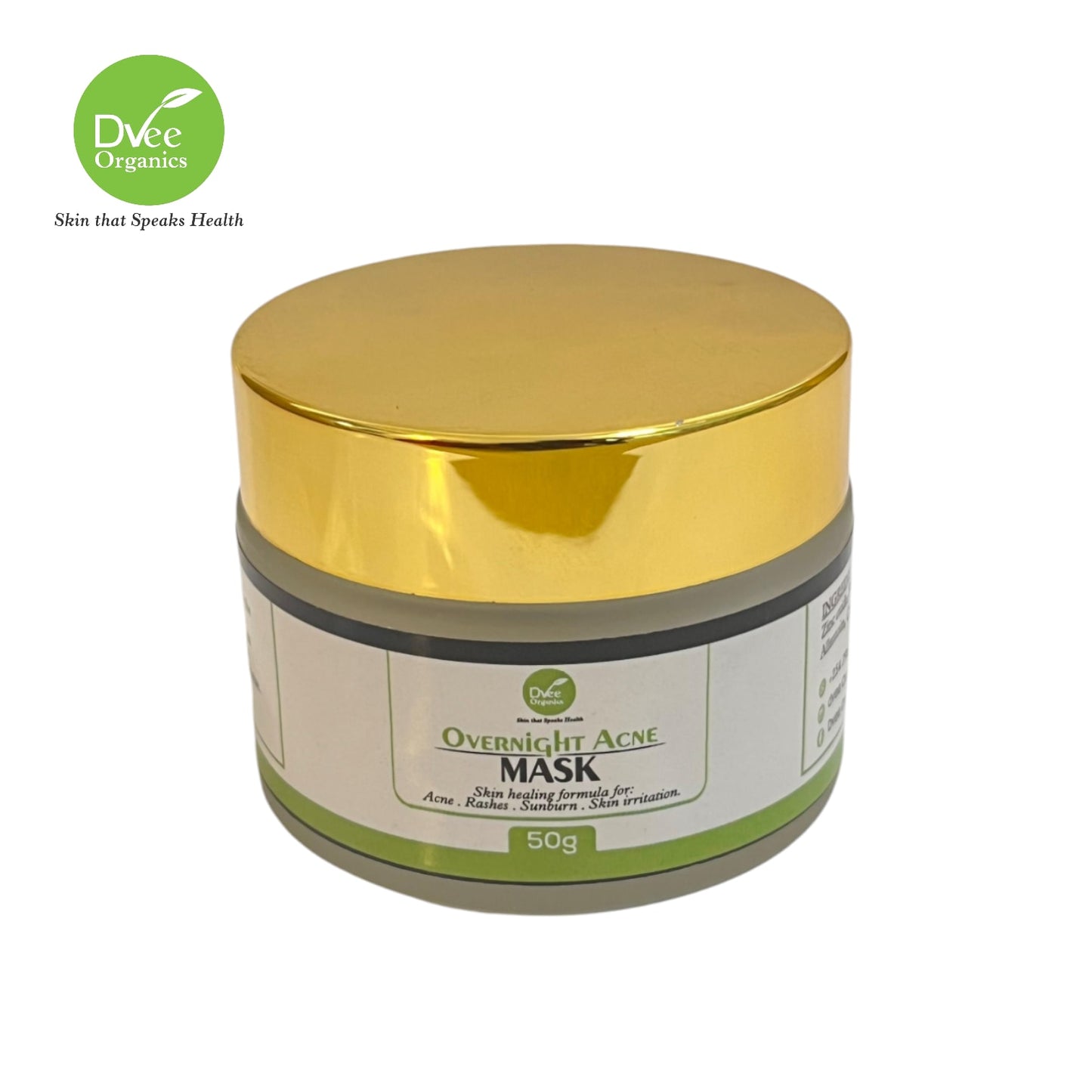 Overnight Acne Mask - Skin Healing Formula for Acne, Rashes, Sunburn, Skin Irritation