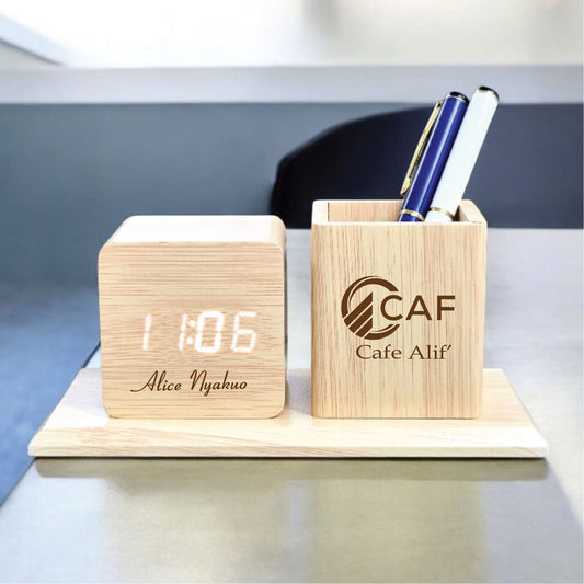 Branded Wooden Pen Organizers