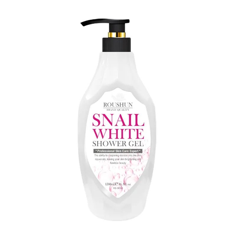 2 Packs Roushun Snail White Shower Gel -1380ml X 2 Body Fast Whitenng Shower Gel Deeply Cleanses Rich and Creamy blend Softer Skin After Wash Roushun Snail White Shower Gel 1380ml X 2