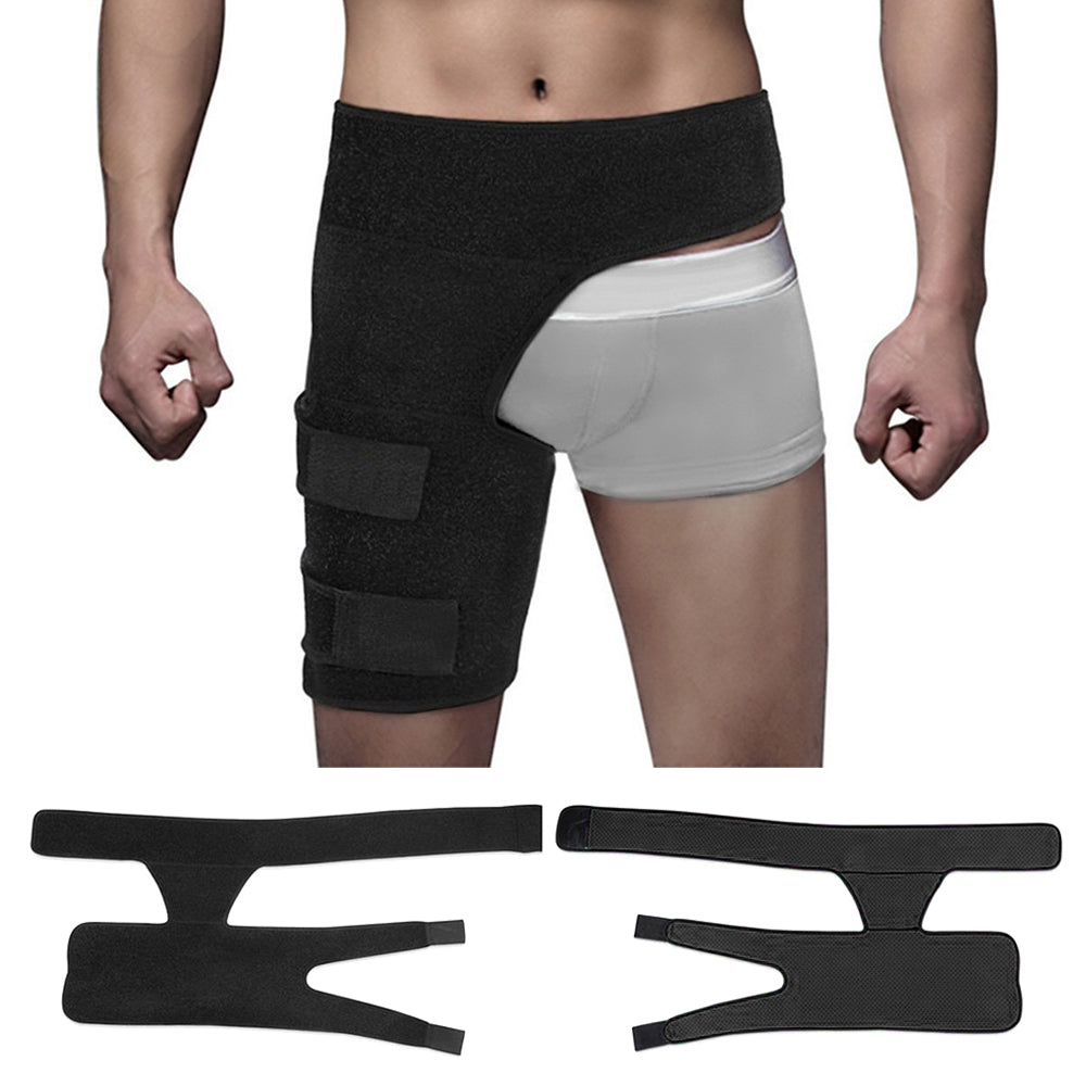 Man Hip Support Braces Compression Brace for Hip Thigh with Adjustable Strap Groin Support Braces Sciatica Pain Relief Wrap Health Care