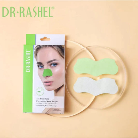 Dr. Rashel 6Pcs/pack Tea Tree Deep Cleansing Nose Strips Oil Control Unclog Pores Clean Acne Prone Skin