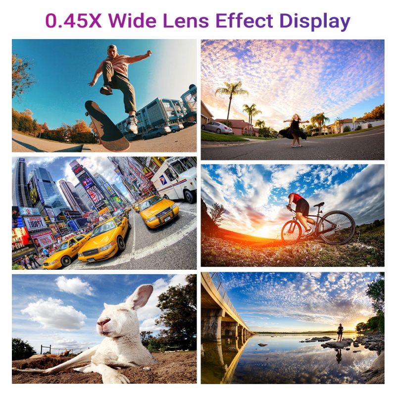 Wide-Angle Lens Distortionless 12.5x Macro 2-In-1 Selfie Phone External Lens