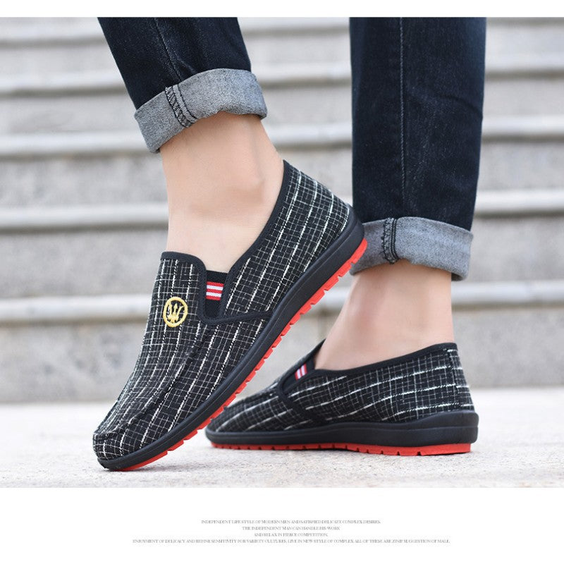 New Canvas Shoes Men's Shoes Cloth Shoes Soft Sole Men's Casual Slacker Shoes Sports Running Shoes Athletic