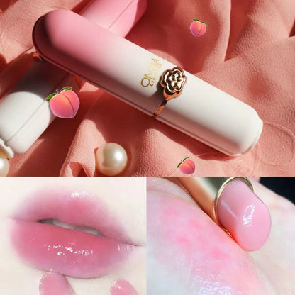 Crystal Temperature Change Lip Balm Vitality Color Lipstick Peach Girl Lip Balm Change Beauty Makeup Beauty Make Up Lips Lipstick
