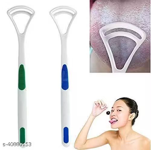 1/2 Pcs Tongue scraper Cleaner, suitable for adults and children, provides healthy oral care, is easy to use, and helps combat bad breath. Travel portable cleaner coating cleaning brush - Formula