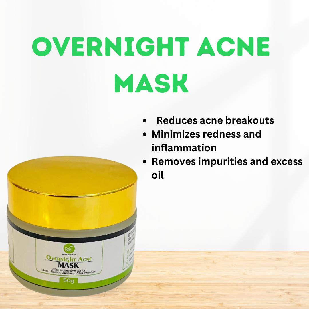 Overnight Acne Mask - Skin Healing Formula for Acne, Rashes, Sunburn, Skin Irritation