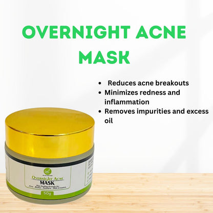 Overnight Acne Mask - Skin Healing Formula for Acne, Rashes, Sunburn, Skin Irritation