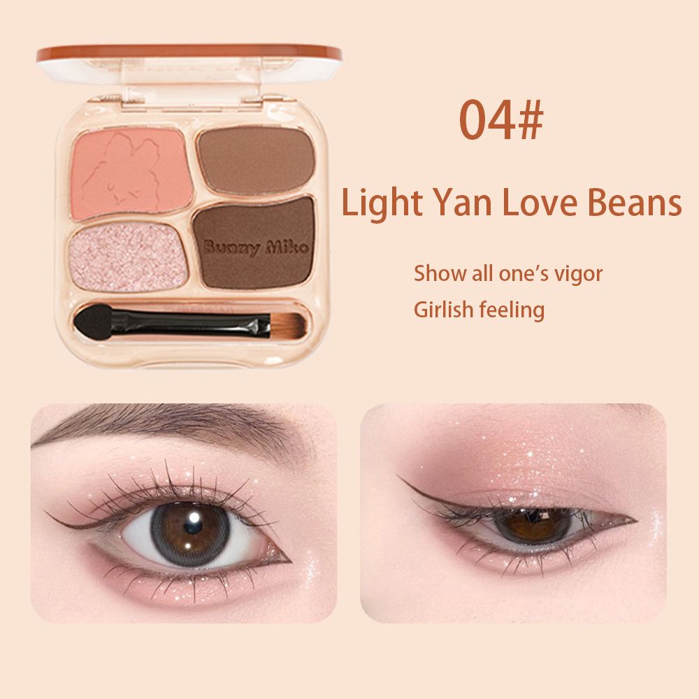 Rabbit Witch Sweet Fun Party eye shadow quad Pearlescent Matte Large Ground color eye shadow Plate Student Fair Price Makeup