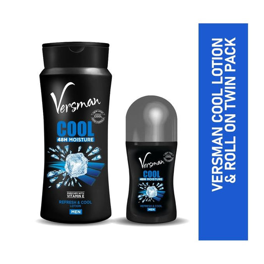 VERSMAN Cool 400ml Lotion + Roll On(Pack of 2)