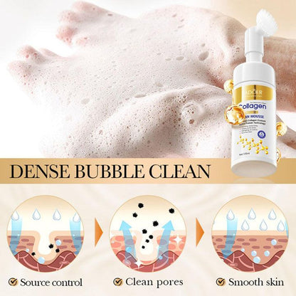 Collagen Facial Cleanser Mousse Deep Cleansing Skincare Moisturizing Firming Face Wash Foam Cleanser Skin Care Products