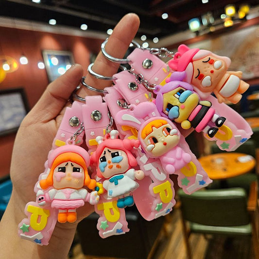 Creative Cartoon Crying Baby Doll Keychain Exquisite Car Keychain Net Celebrity Pendant Keychain Gift
