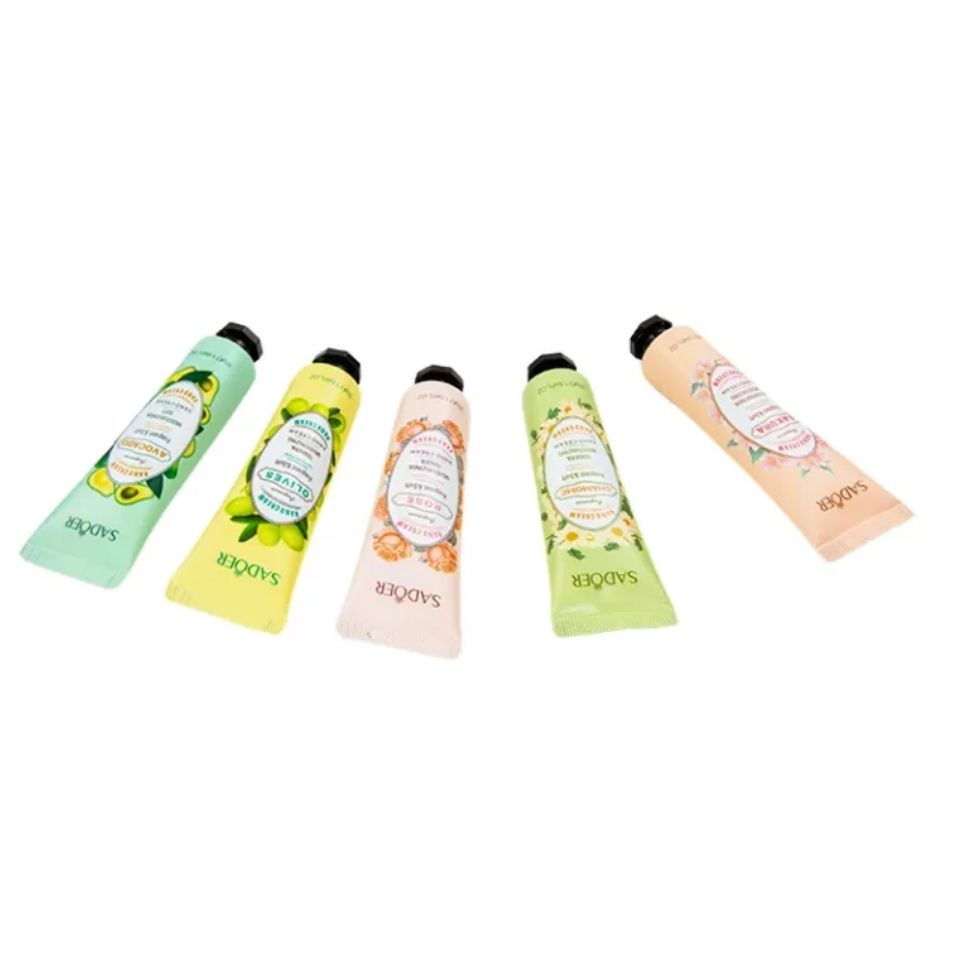 5PCs Sadoer Moisturizing Hand Cream Set Flower & Fruit Sakura Chamomile Rose Avocado Olives