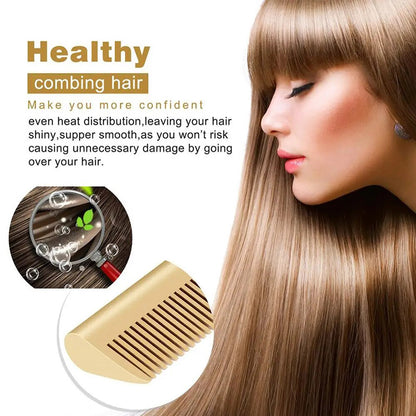 2 in 1 Hot Comb Straightener Electric Hot Heating Comb Wet Dry Hair Iron Hair Straightener Brush Hair Curler Hair Styling Tools Wigs Straightening Brush