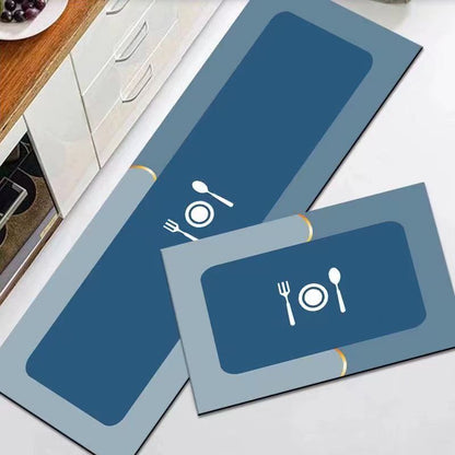 2 Pieces Kitchen Rugs Set Non Slip Kitchen Mat Rubber Backing Mat Slip Kitchen Mats and Rugs Waterproof Kitchen Rug Ergonomic Comfort Standing Mat for Kitchen