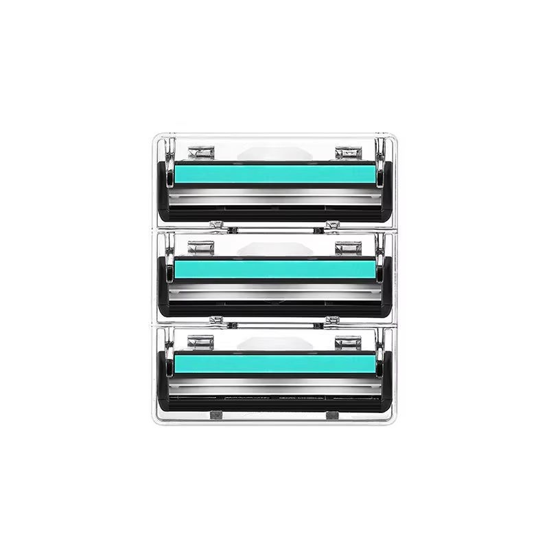 2-layer Blade Shaver for Men Reusable Safety Manual Razors 12 head universal Anti-Slip Handle Replacement Blades Shaving Bathing Travel factory price Kenya in stock12 blade heads for free