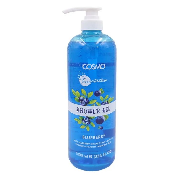 Cosmo Blueberry Temptation Shower Gel With Sweet Berry Scent 1000 ML Bath & Shower Body Care e Moisture In Skin and Leave The Skin Feeling Soft and Supple