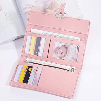 Women Long Wallet Ladies Coin Purse Tri-fold Wallet Card Case Black Wallet