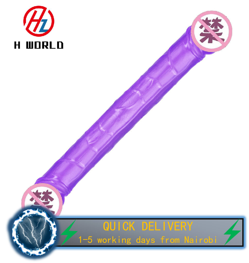 HW A-line transparent crystal simulation female penis double headed double use lesbian female interest masturbation appliance female